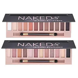 BestLand 2 Pack Nude Eyeshadow Palette Set