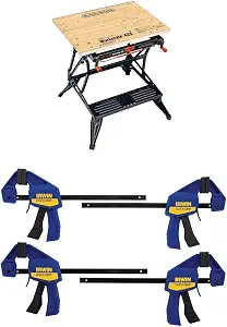 BLACK+DECKER Portable Workbench with IRWIN QUICK-GRIP Clamps