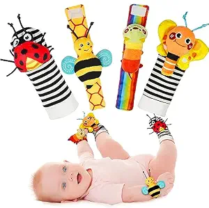 Infinno Baby Wrist Rattle Socks Garden Bug
