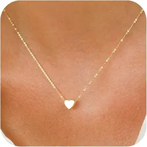 BAYLAY Gold Heart Necklace for Women