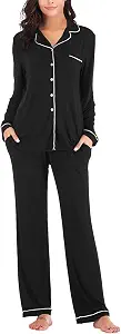Aamikast Women's Long Sleeve Pajama Set