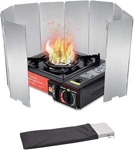 Aluminum Stove Windscreen with Drawstring Bag