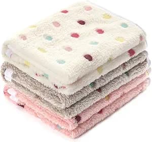 Super Soft Dot Pattern Pet Blanket
