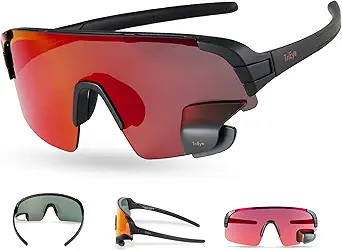 Cycling Glasses with Rear-view Mirror
