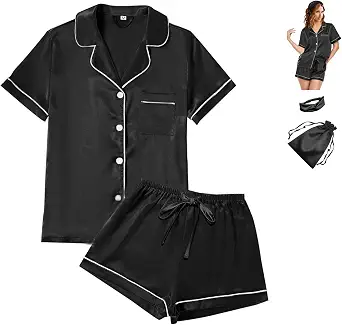 Women's Satin Floral Pajama Set