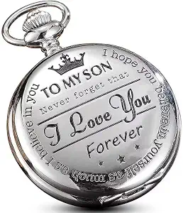 GORBEN Engraved Pocket Watch for Son