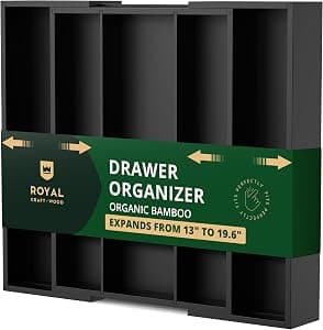 ROYAL CRAFT WOOD Bamboo Drawer Organizer