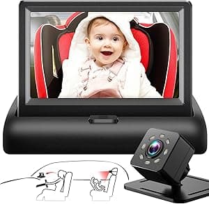 Baby Car Mirror with Night Vision Display