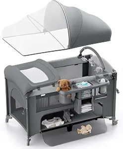 4-in-1 Baby Bassinet & Bedside Crib