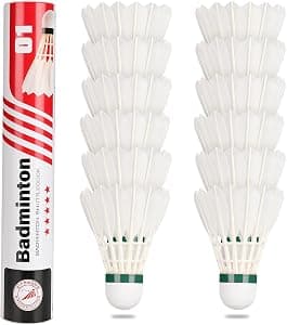 Goose Feather Badminton Shuttlecocks 12 Pack