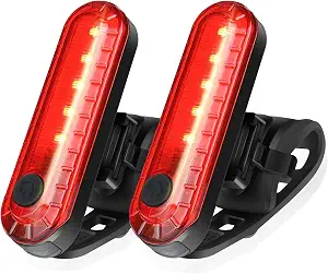 Ascher USB Rechargeable LED Bike Tail Light