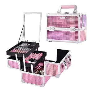 Joligrace Portable Makeup Train Case