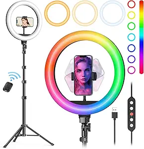 Weilisi 10" Selfie Ring Light with Tripod