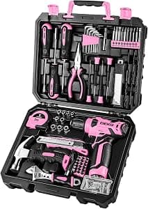 DEKOPRO Pink Cordless Drill Set