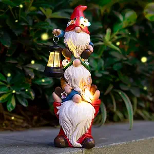 Solar Garden Gnome Statue