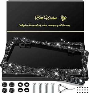 Bling Rhinestone License Plate Frames