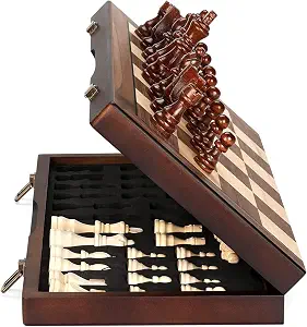 Magnetic Wooden Folding Chess Set