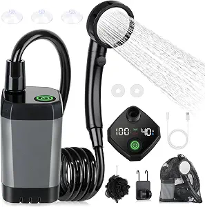 Spopal Portable Camping Shower with LED Display