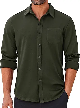 COOFANDY Men's Stretch Dress Shirt