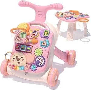 QDRAGON 3-in-1 Baby Walker Activity Center