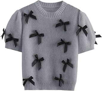 Women's Knitted Bow Pullover Sweater