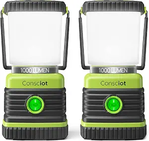 Consciot LED Camping Lantern 2-Pack