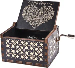 Can't Help Falling in Love Wood Music Box