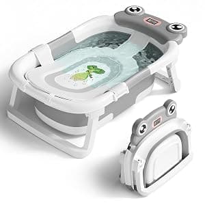 Collapsible Baby Bathtub with Thermometer