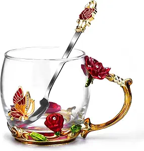 OEAGO Glass Enamel Coffee Mug
