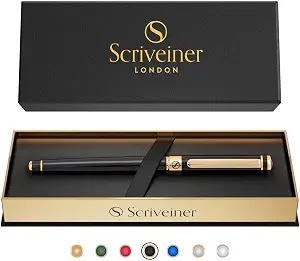 Scriveiner Black Lacquer Rollerball Pen