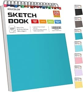 Soucolor Spiral Bound Art Sketchbook