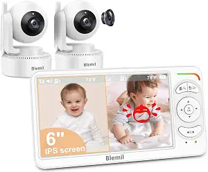 Baby Monitor with 2 Cameras & Split Screen