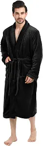 NY Threads Shawl Collar Fleece Bathrobe