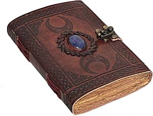 Cuero Moon Blue Embossed Leather Journal