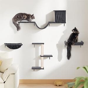 Large Wall Cat Shelves with Hammock