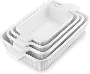 MALACASA Porcelain Casserole Dishes Set