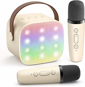 YLL Mini Karaoke Machine with Wireless Microphones