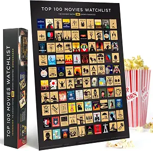 IMDb Top 100 Movies Scratch Off Poster