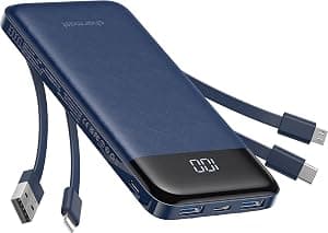 Portable Charger with Built-in Cables 10000mAh