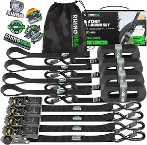 Rhino USA Ratchet Straps 4-Pack
