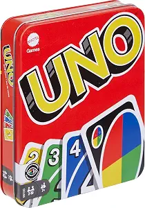 Mattel UNO Card Game in Storage Tin