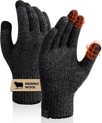 Merino Wool Touch Screen Gloves