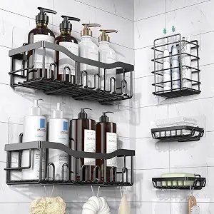 Adhesive Shower Caddy 5-Pack