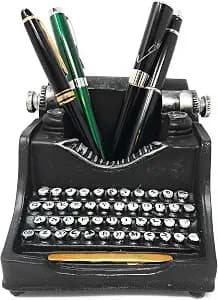 Retro Typewriter Pencil Holder