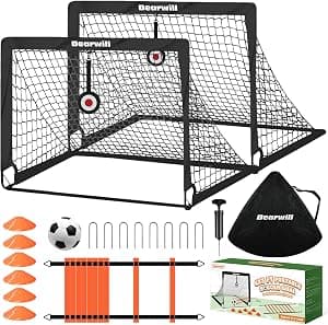 Kids Soccer Goal Set with Ball & Training Gear