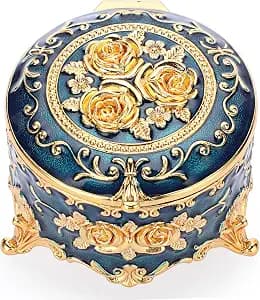 Hipiwe Antique Metal Jewelry Box