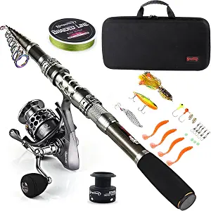 Sougayilang Telescopic Fishing Rod Combo