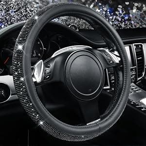 CAR PASS Bling Diamond Steering Wheel Cover