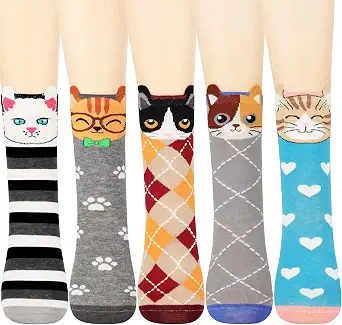 Jeasona Women's Cat Animal Socks
