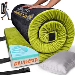GAIALOOP Thick Memory Foam Camping Mattress